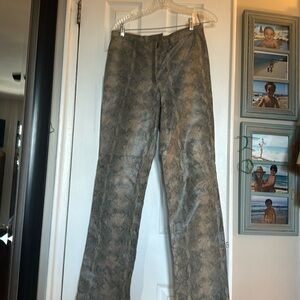 Genuine Leather snakeskin Pants